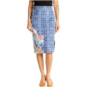 ANTHRO moulinette Souers Women’s blue pattern straight skirt Size 6